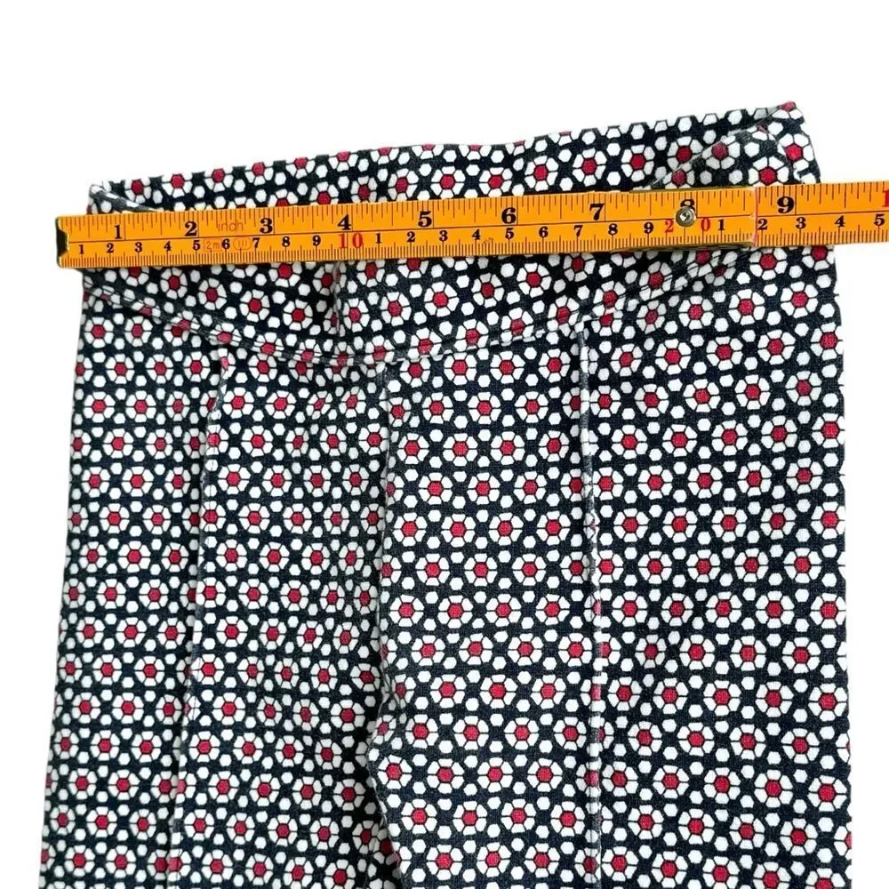 Janie and Jack Girls Toddler Kids Blue & Red Geo Ponte Pull-On Pants. 3. 3T.
